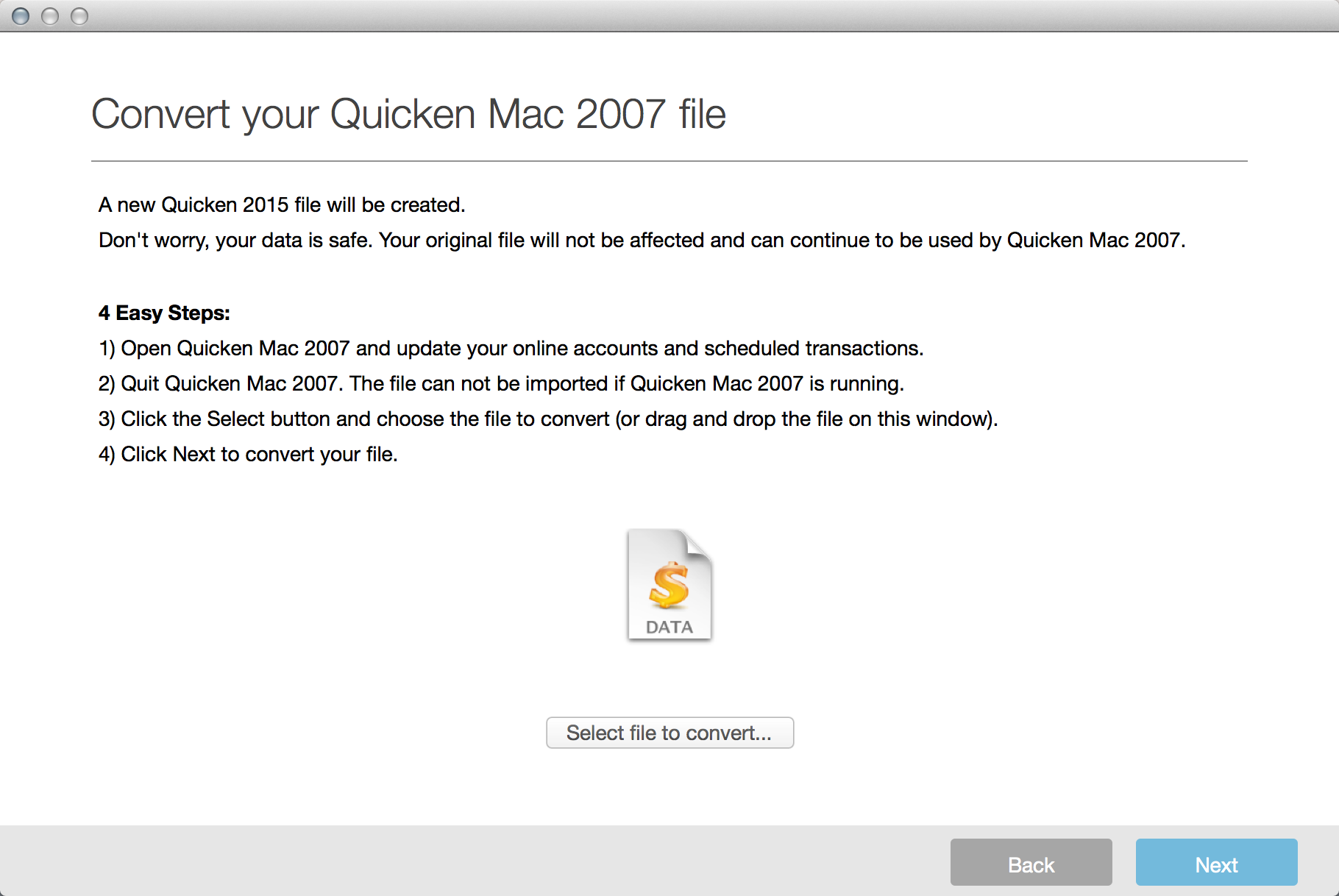 Quicken for the mac